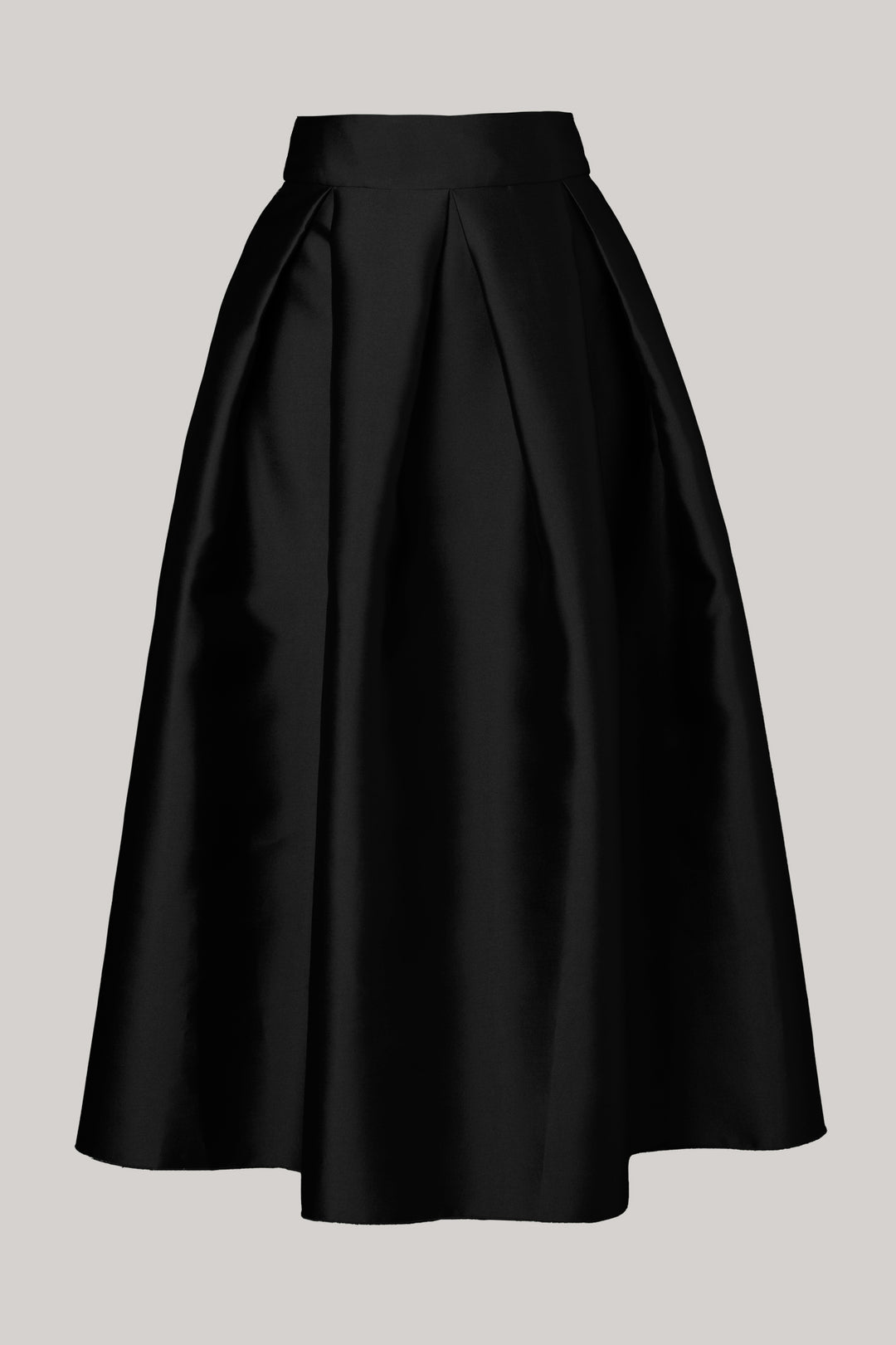 Jasmine Structured Black Mikado Skirt