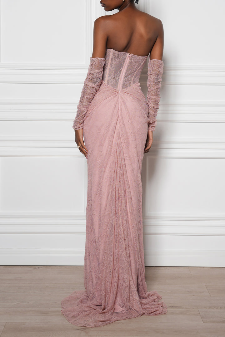 Kala Lace Dress In Blush