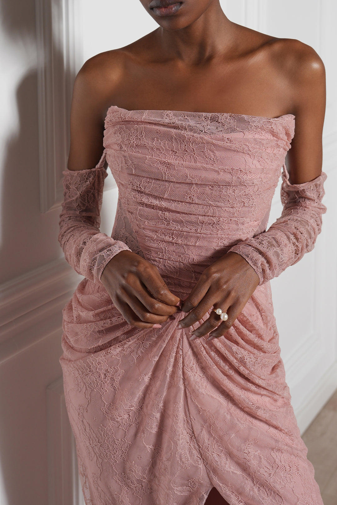 Kala Lace Dress In Blush