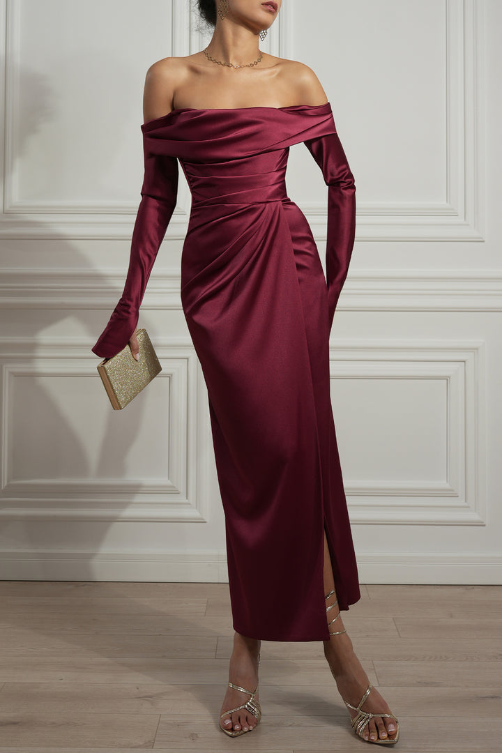 Lara Satin Midi Dress