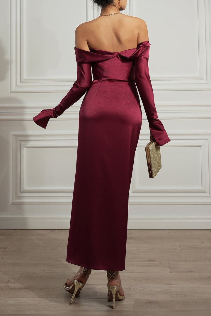 Lara Satin Midi Dress