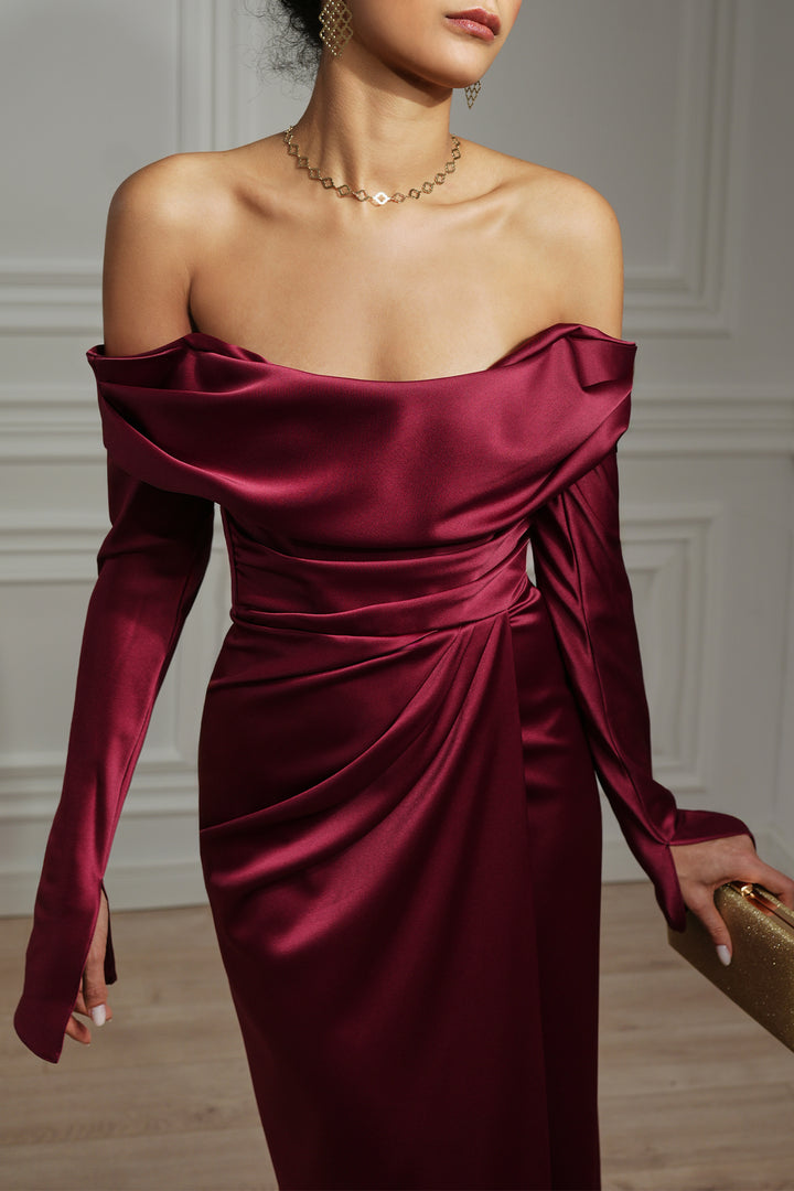 Lara Satin Midi Dress