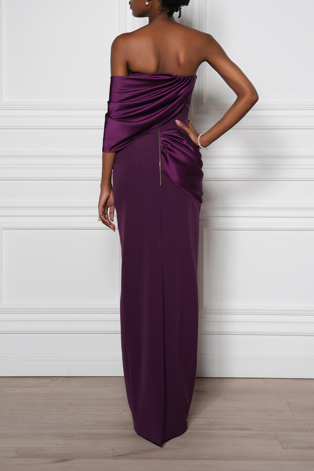 Marwa Long Dress In Plum