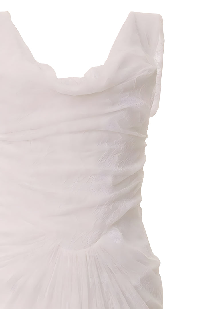 Ines Stretch Lace Dress In Off-White