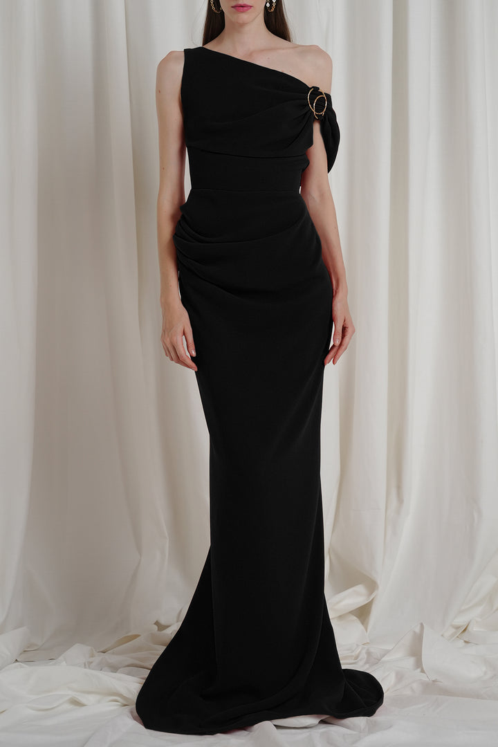 Avra Long Dress In Black