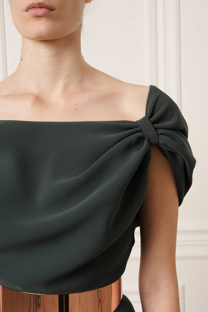 Sylvie Midi Dress In Pine Green