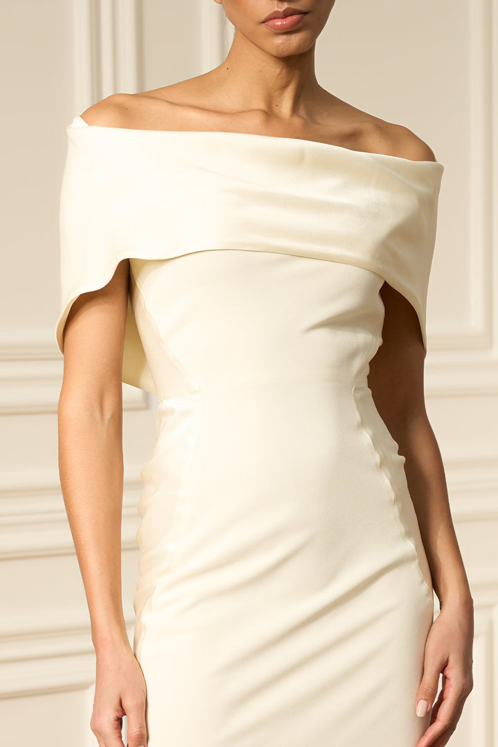 Astrid Open Back Dress In Cream