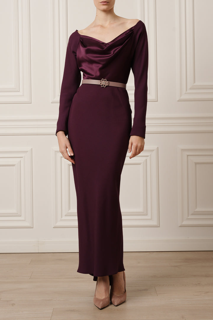 Jessica Midi Dress In Plum