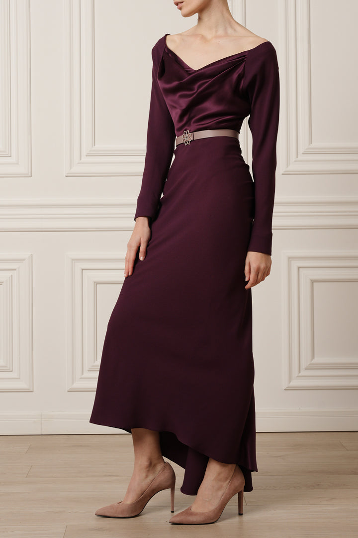 Jessica Midi Dress In Plum