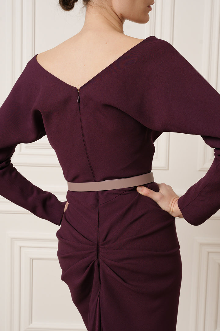 Jessica Midi Dress In Plum
