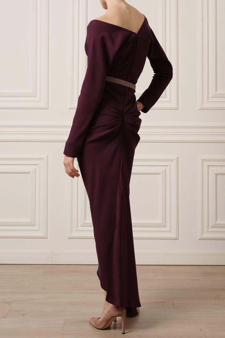 Jessica Midi Dress In Plum