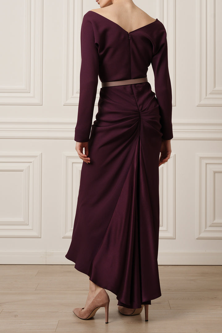Jessica Midi Dress In Plum