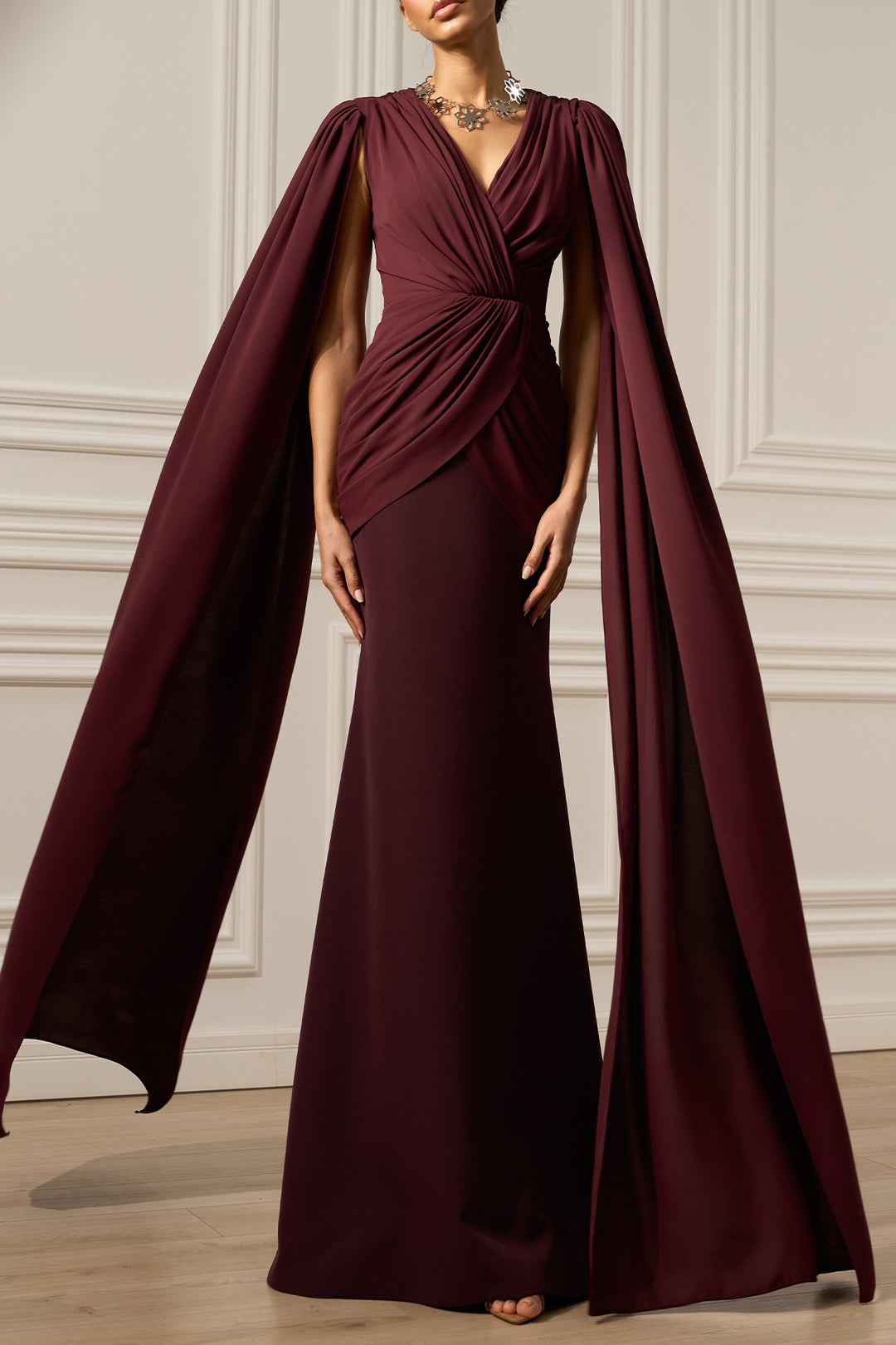 Evelyn Dress In Burgundy