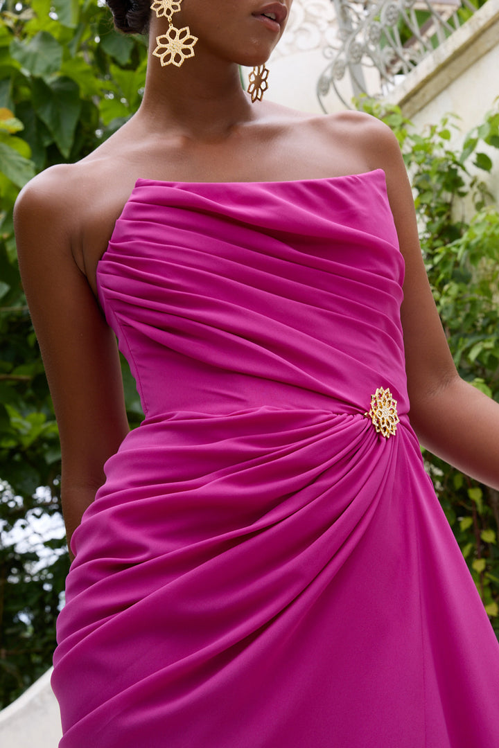 Zaira Long Dress In Magenta
