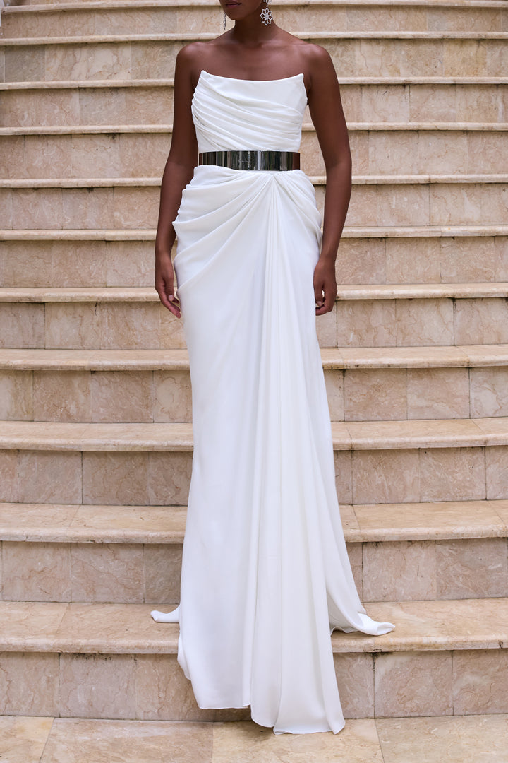 Zaira Long Dress In Off-White