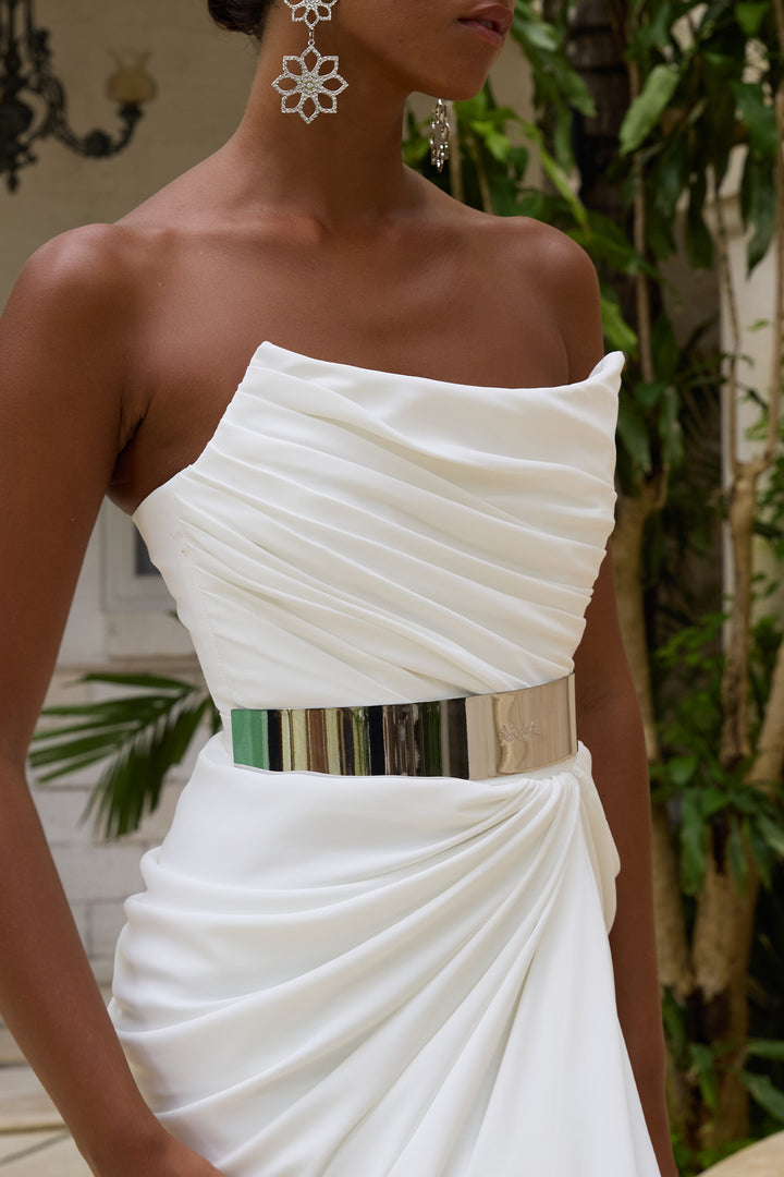 Zaira Long Dress In Off-White
