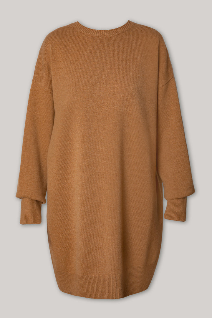 Aniel Open Back Wool and Cashmere-blend Dress
