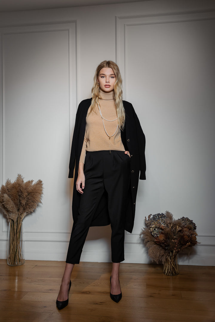 Lani Cashmere Long Cardigan In Embassy