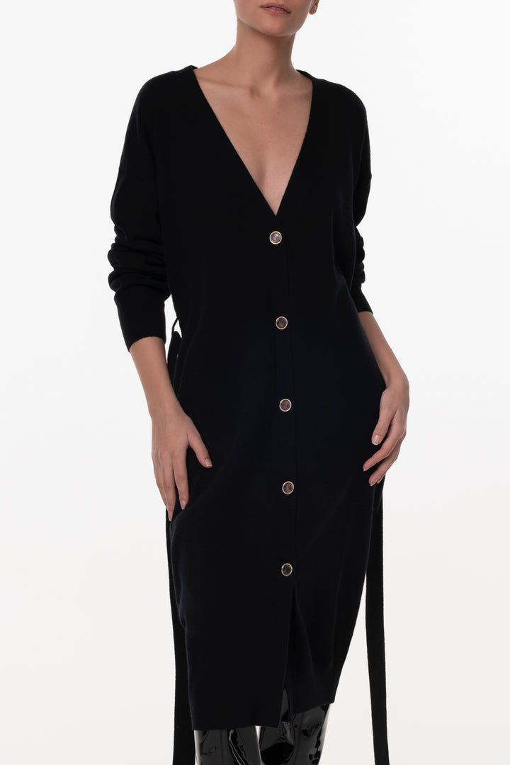 Lani Cashmere Long Cardigan In Embassy