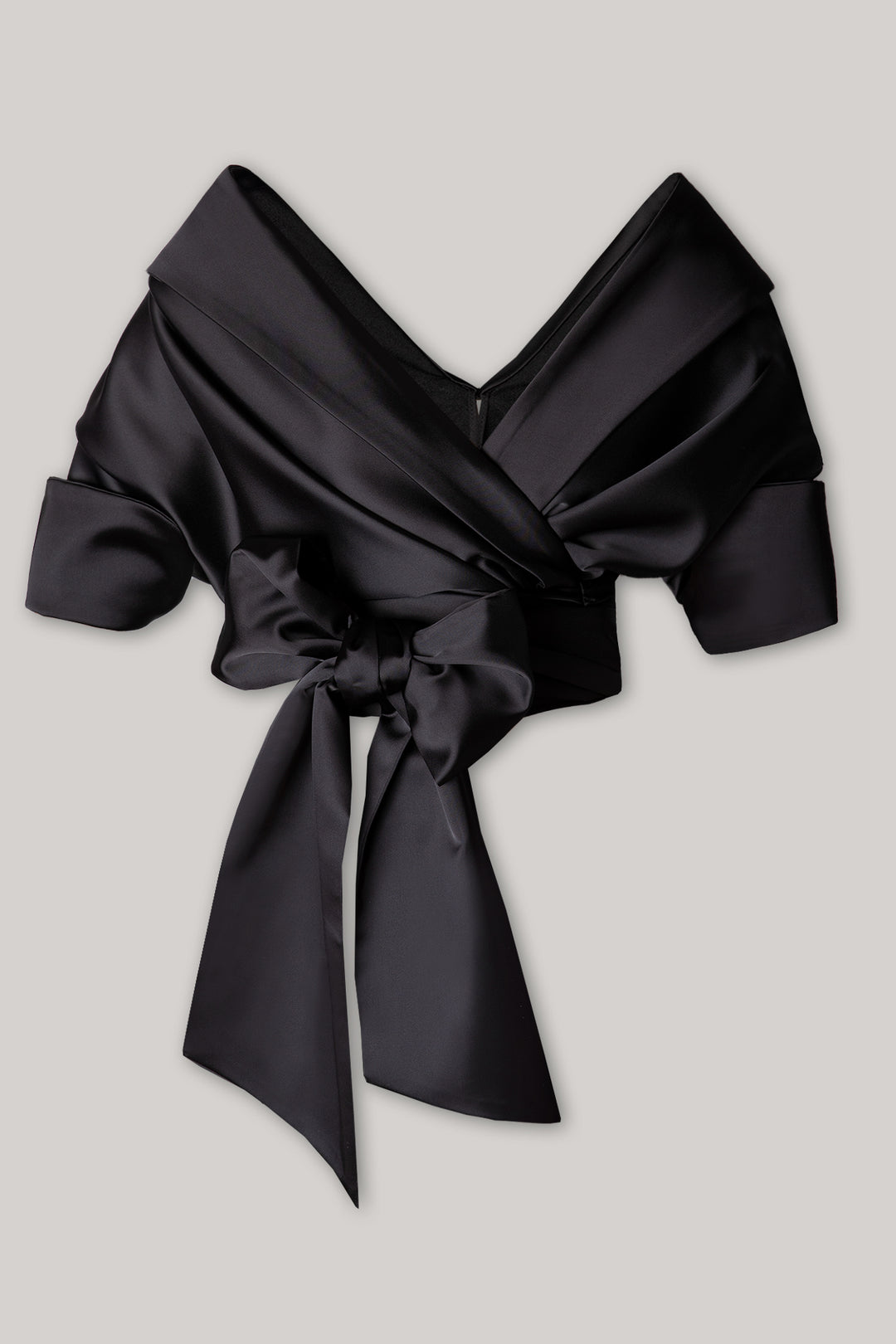 Angelina Satin Shirt In Black