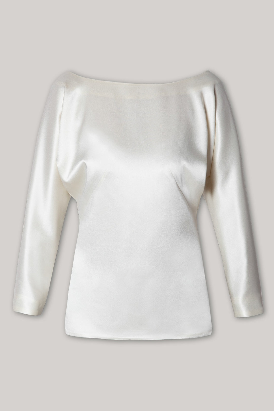 Elegant Satin Blouse In Ivory