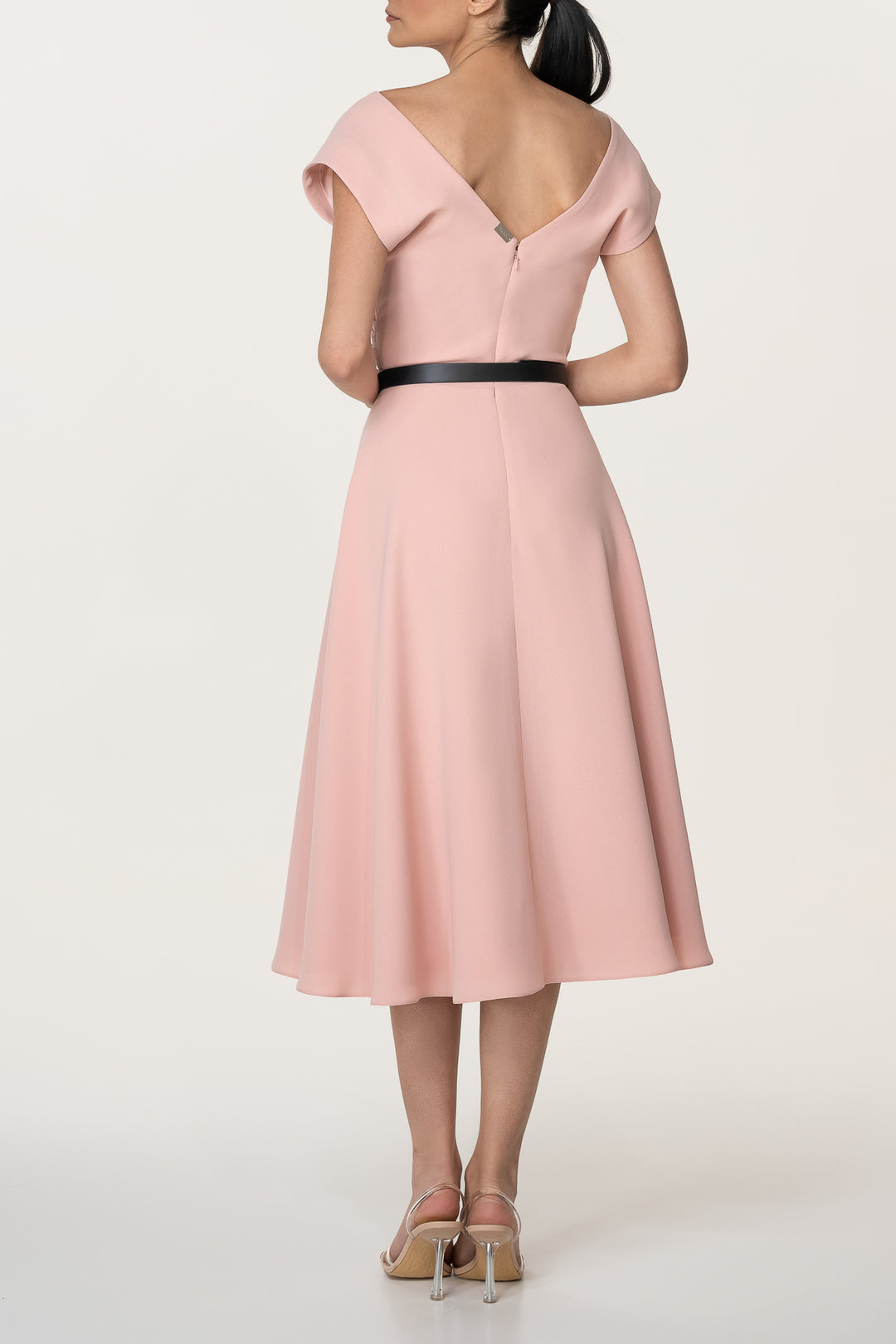 Monica Powder Crepe Midi Dress