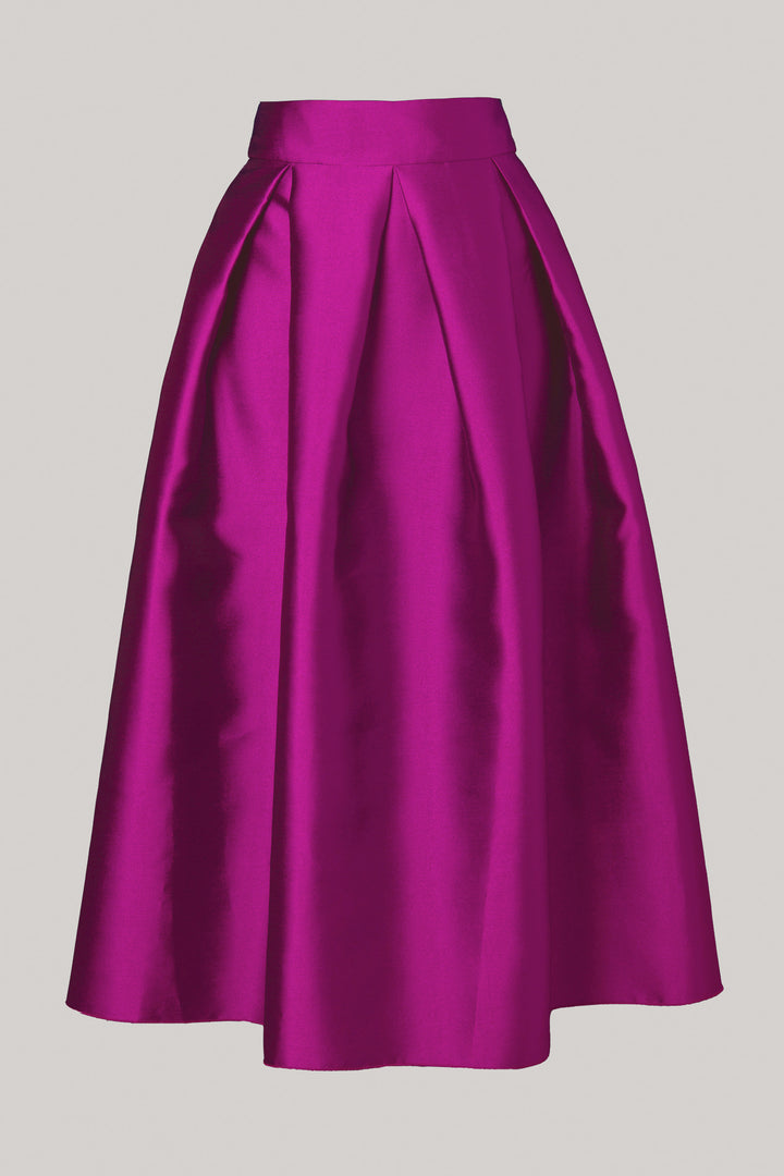 Jasmine Structured Mikado Skirt In Amethyst