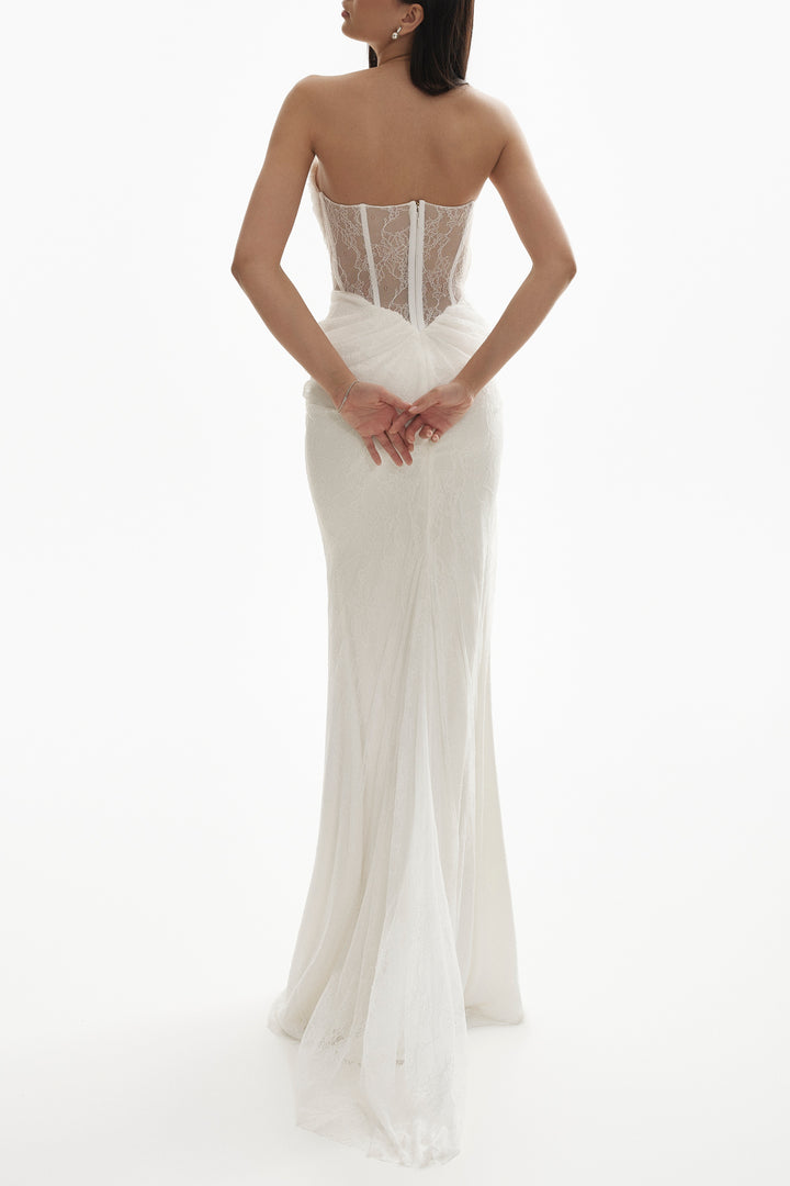 Kala Lace Dress In Ivory