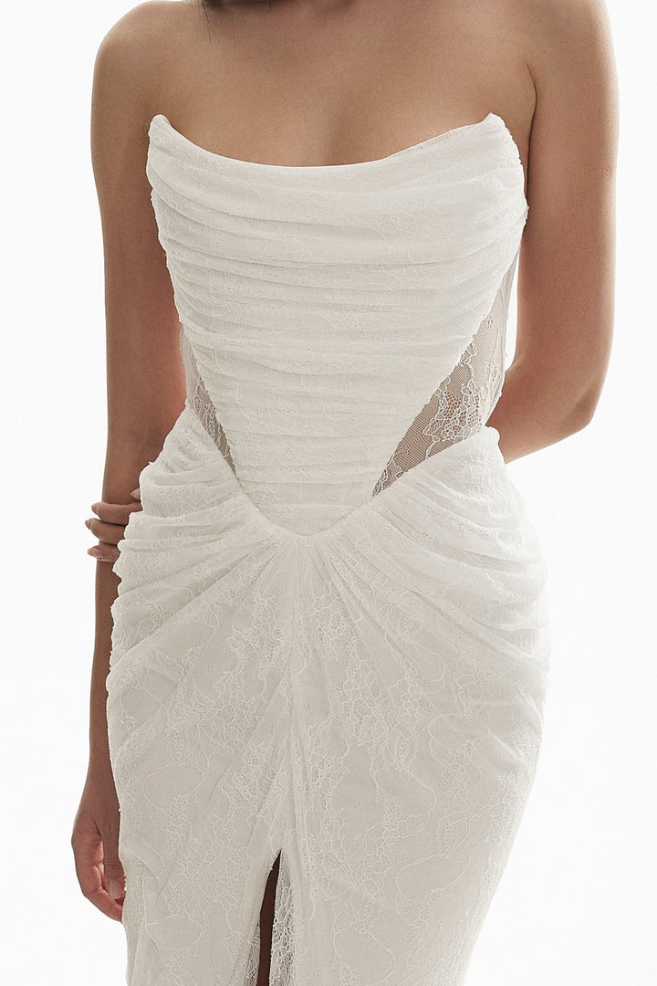 Kala Lace Dress In Ivory