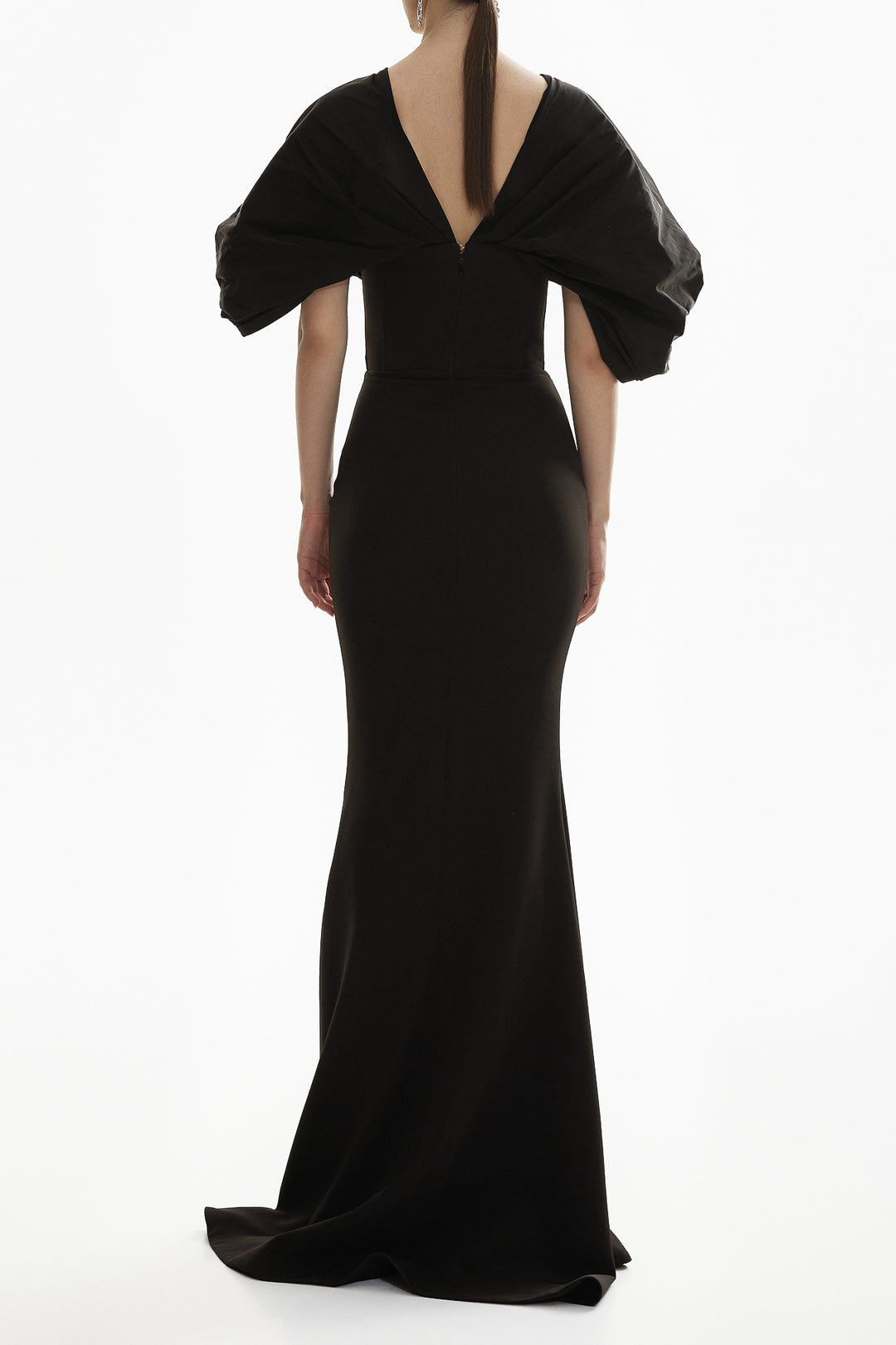 Dina Crepe Taffeta Dress In Black