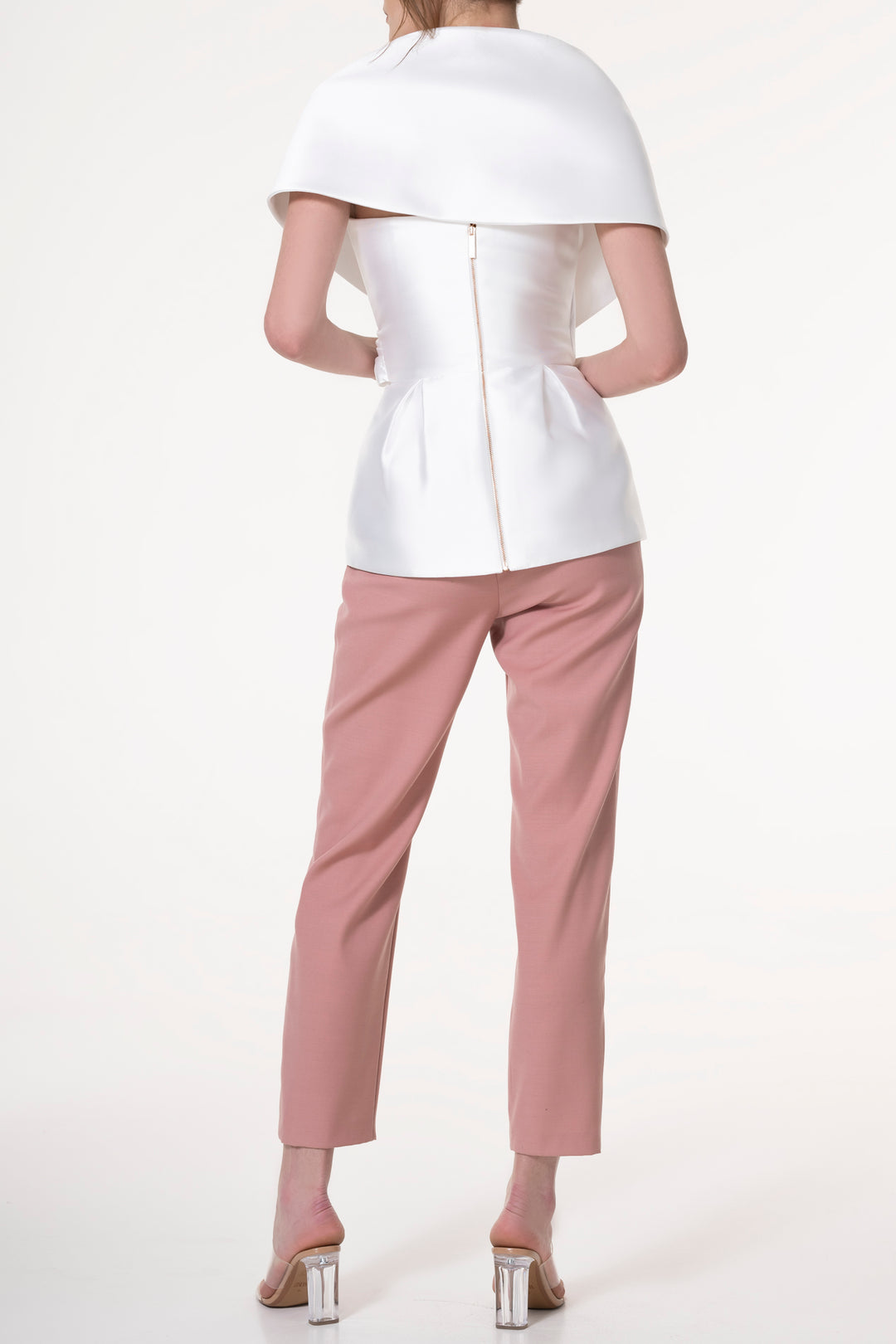 Kavya Mikado Top In White