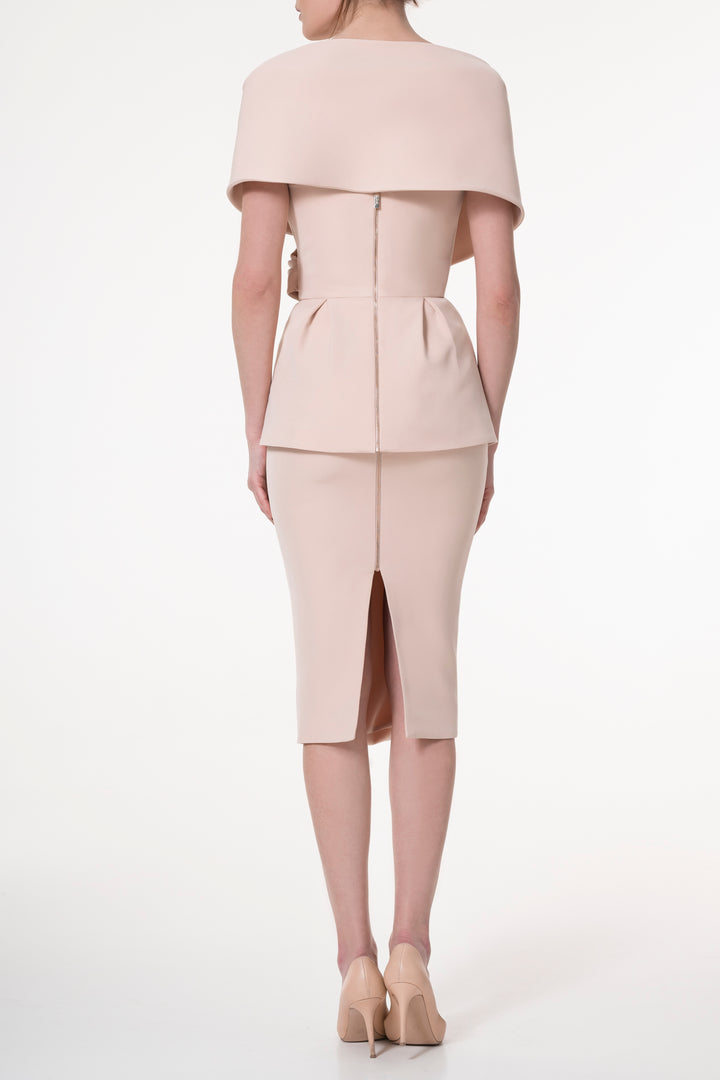 Kavya Crepe Top In Nude Rose