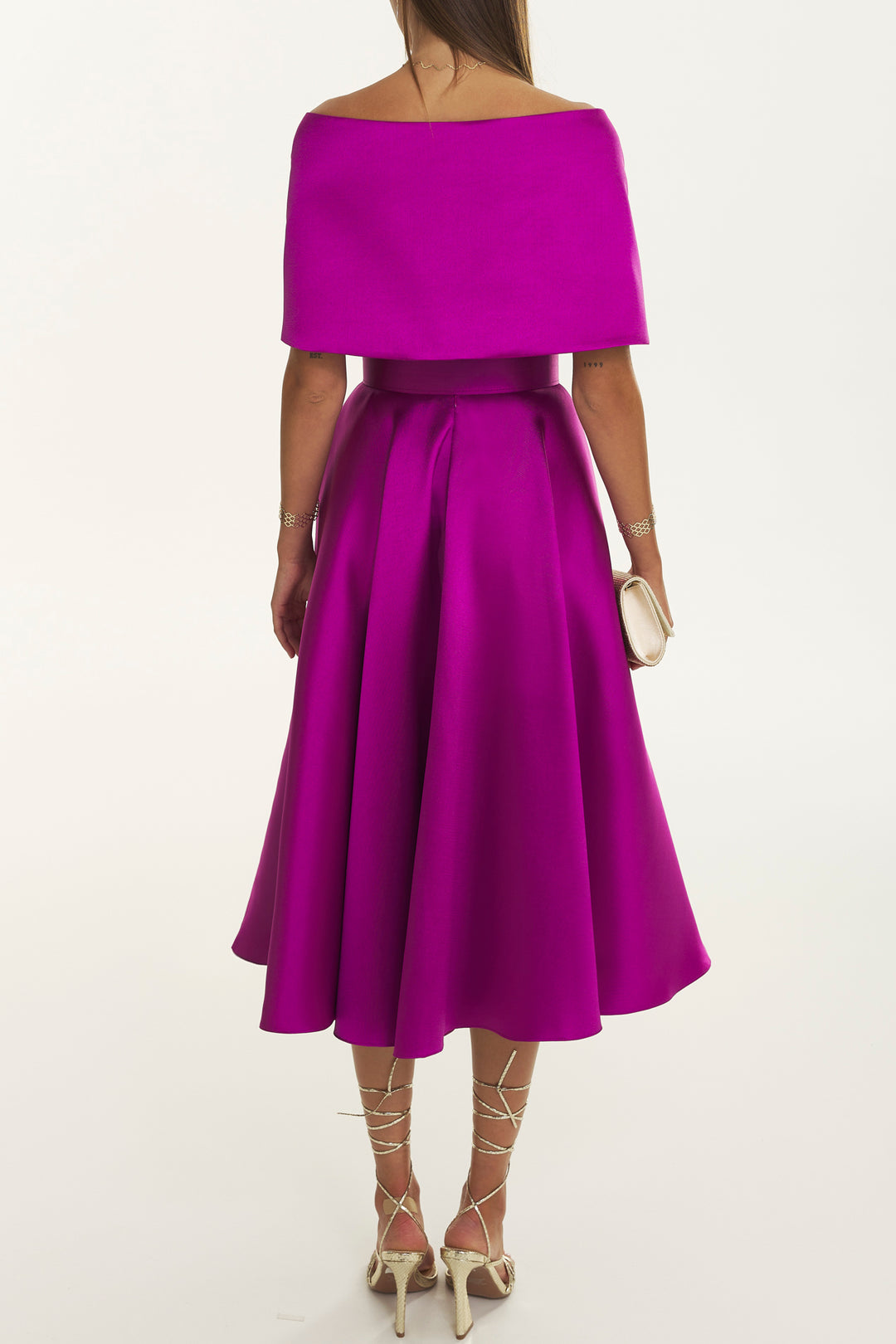 Rima Amethyst Mikado Midi Dress