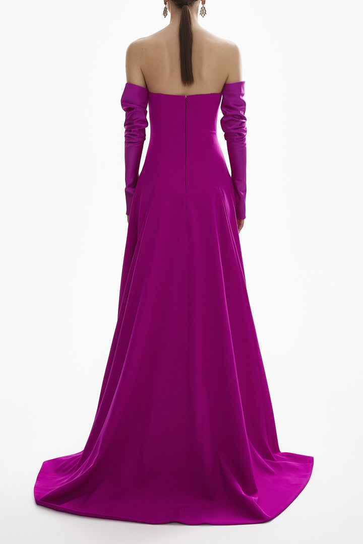 Salma Long Dress In Magenta
