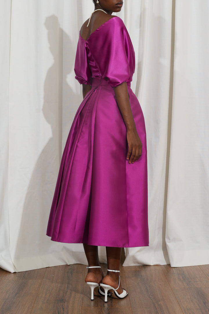 Reese Silk Top In Amethyst