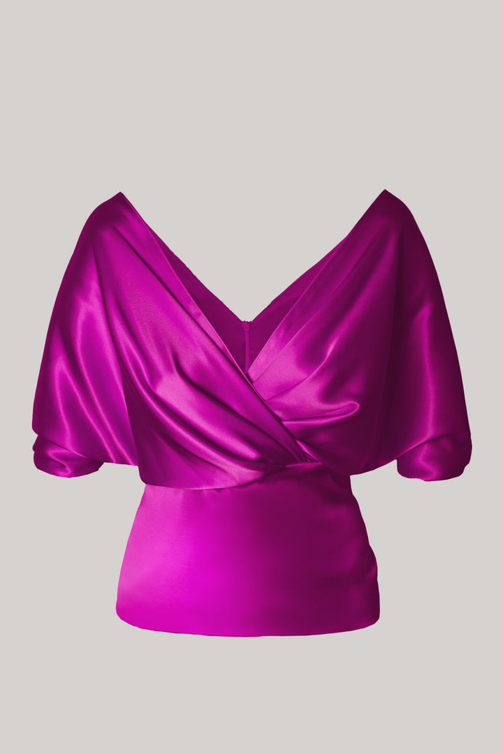 Reese Silk Top In Amethyst