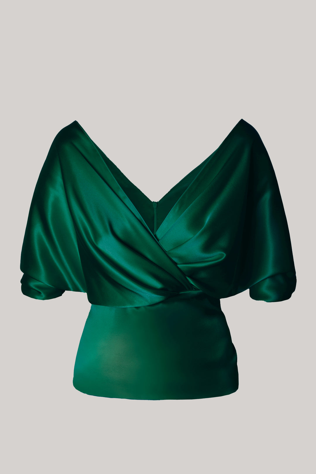 Reese Silk Top In Emerald