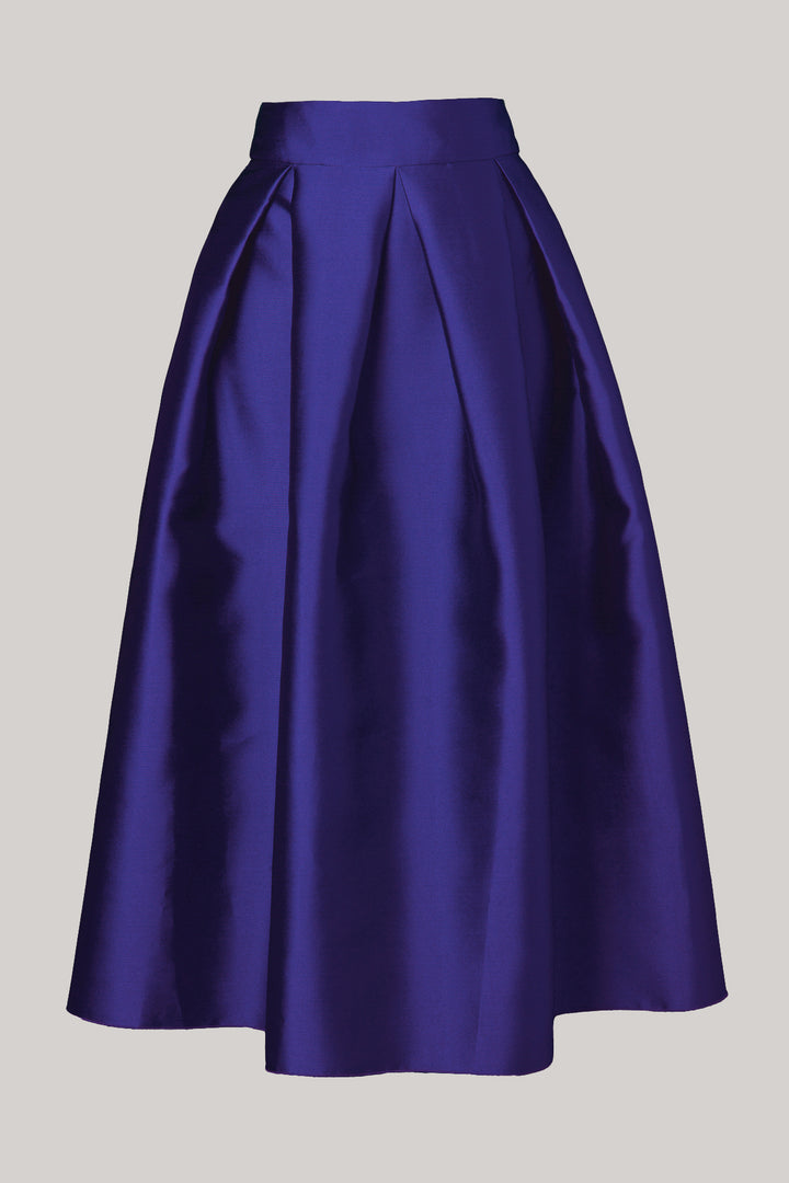 Jasmine Structured Royal Blue Mikado Skirt