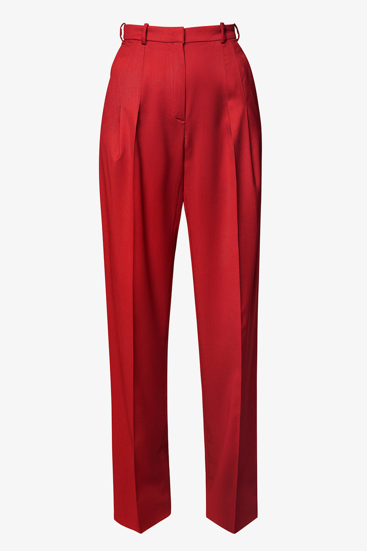 Hot Red Cosmopolitan Wide Pants