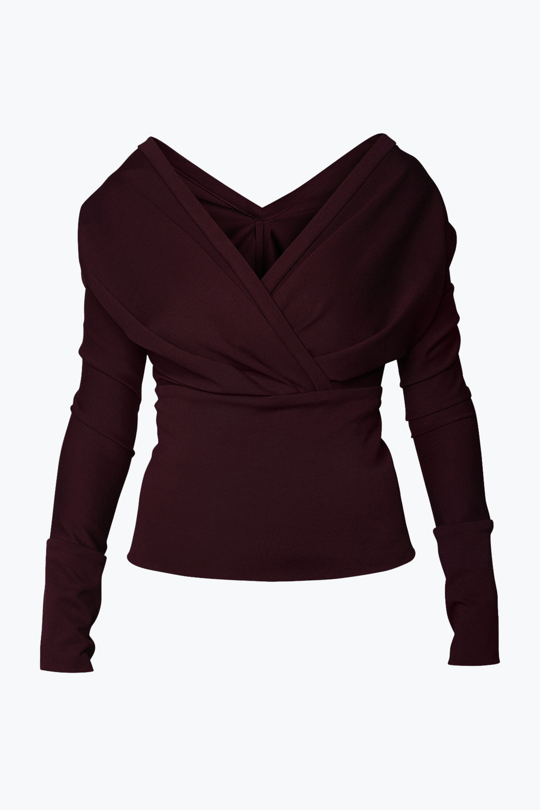 Sofia Stretchy Top In Burgundy