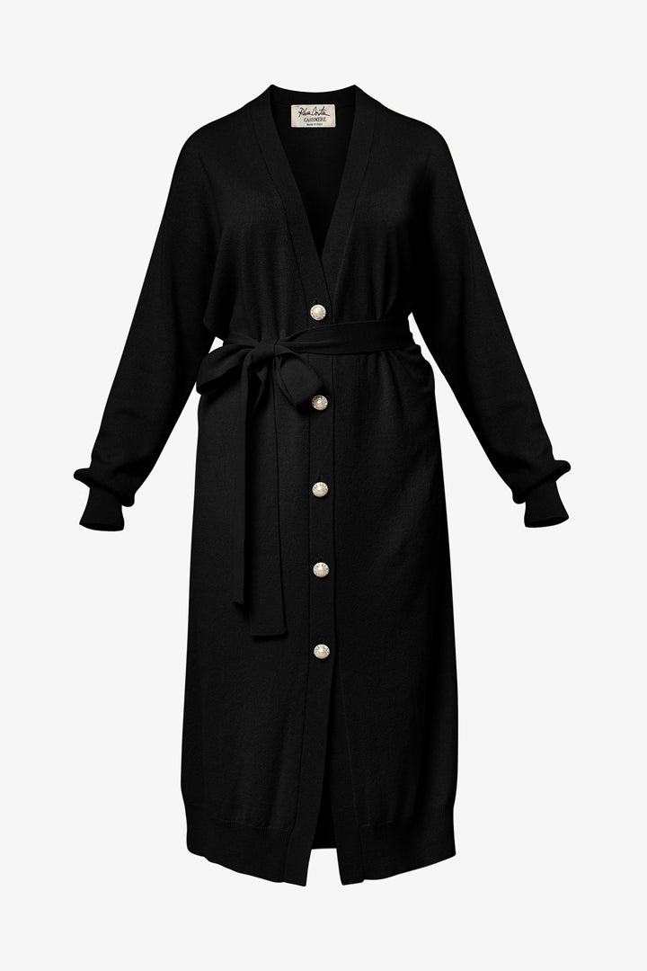 Lani Cashmere Long Cardigan In Embassy