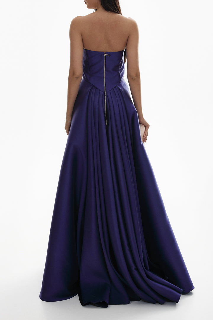Calypso Mikado Gown In Royal-Blue