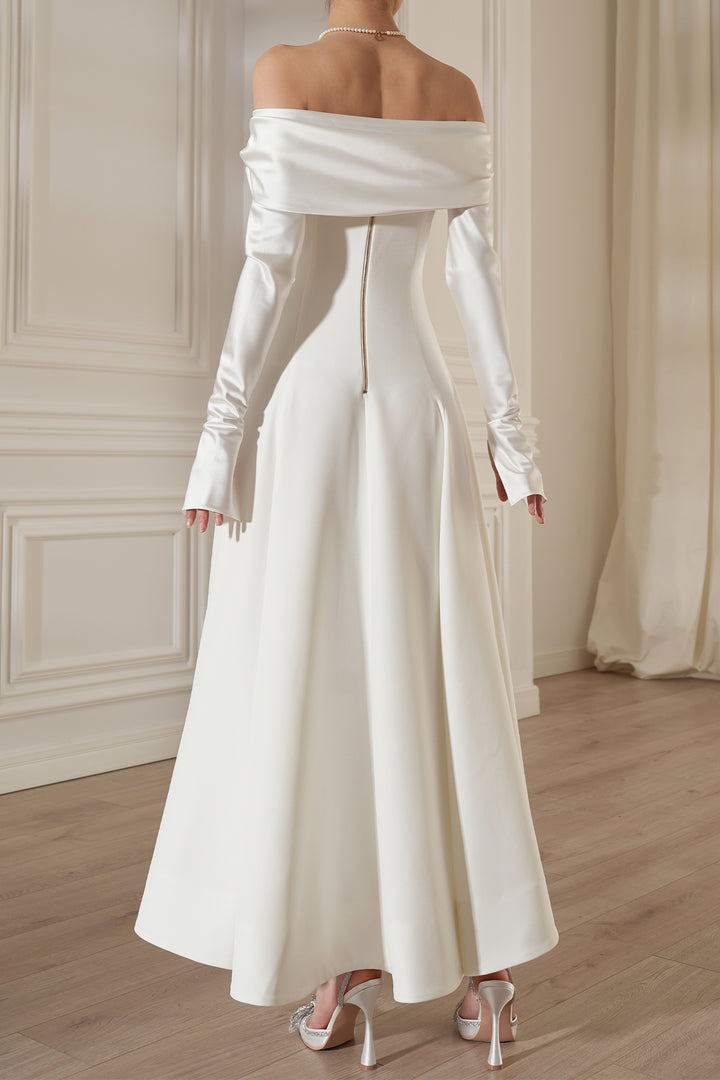 Salma Lace And Crepe Midi Dress
