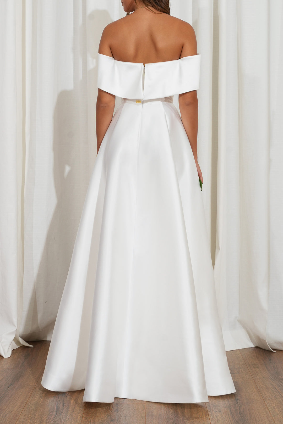 Ellie Off-White Bridal Mikado Gown