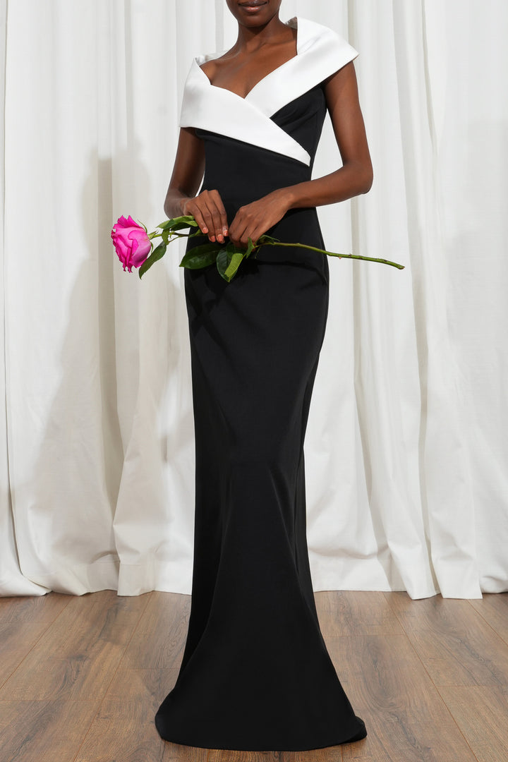 Willow Black & White Long Dress
