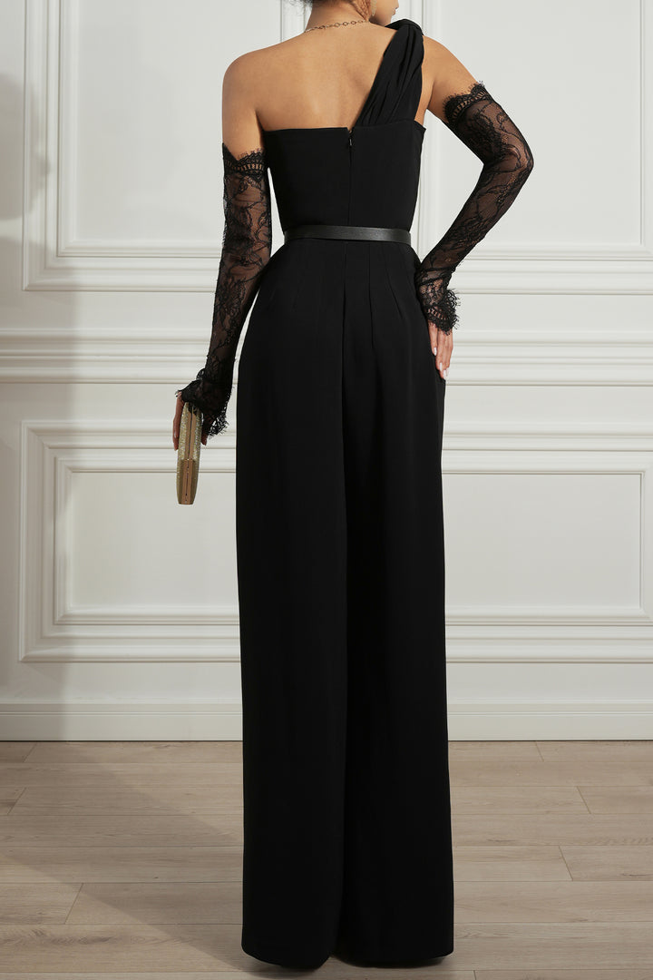 Elena Crepe Jumpsuit In Black