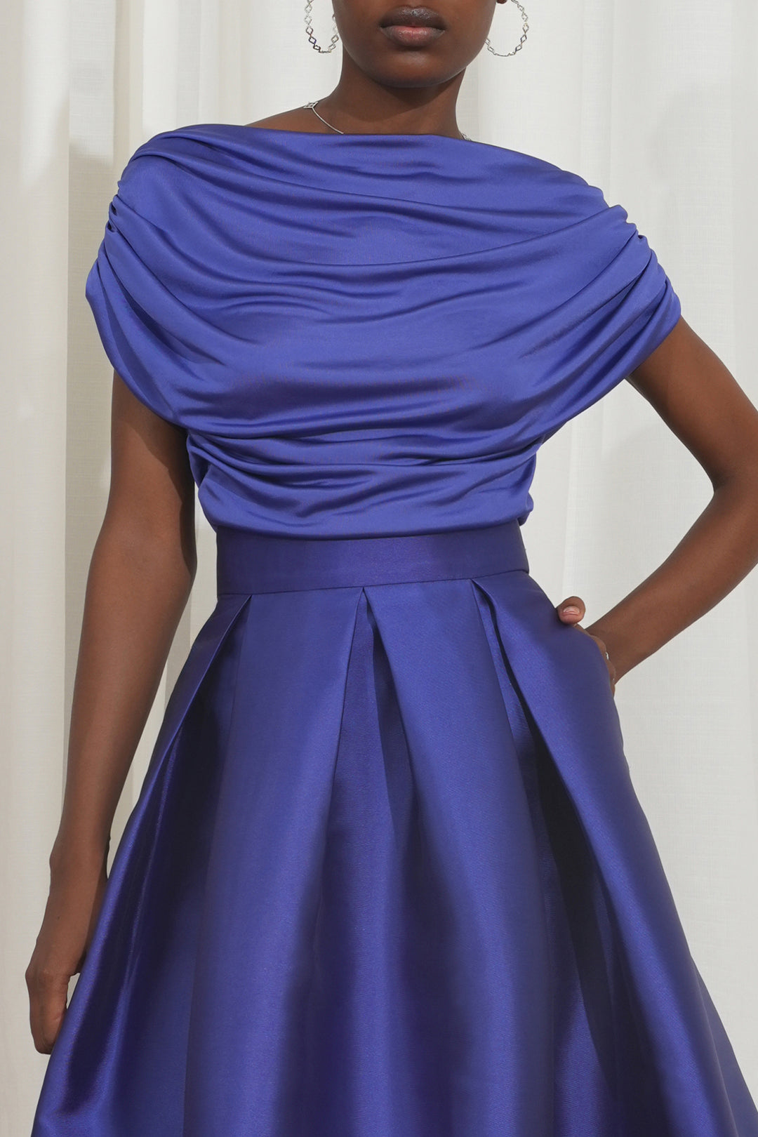 Leah Jersey Top In Royal Blue