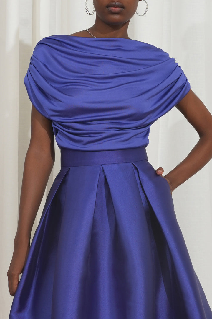 Leah Jersey Top In Royal Blue