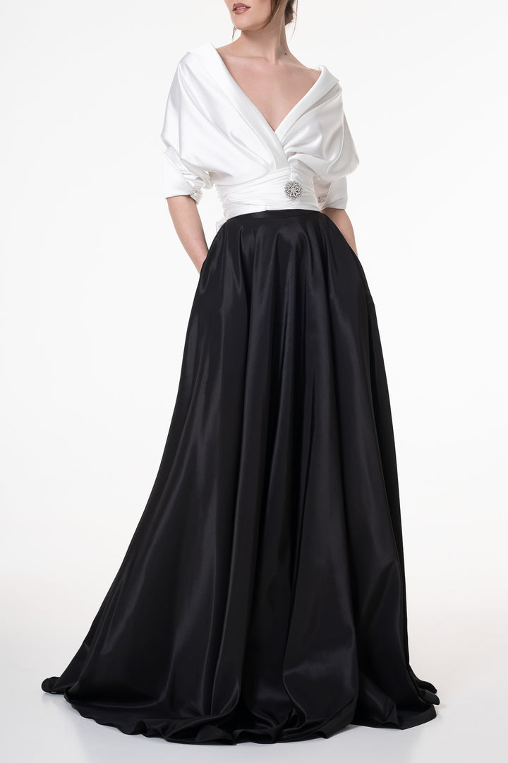 Angelina Satin Shirt In White