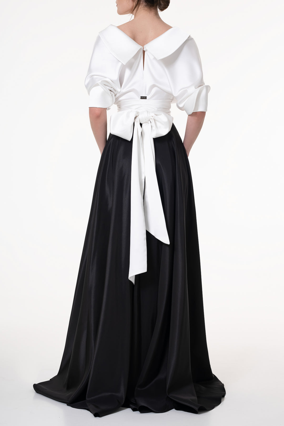 Angelina Satin Shirt In White